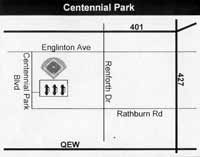 Map of Centennial Park location